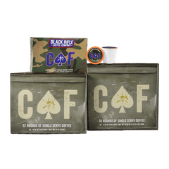 Medium roast coffee pods - Black Rifle Coffee Company CAF single serve coffee cups group